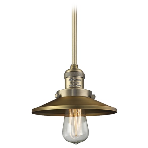 Innovations Lighting Railroad Brushed Brass Mini Pendant by Innovations Lighting 201S-BB-M4