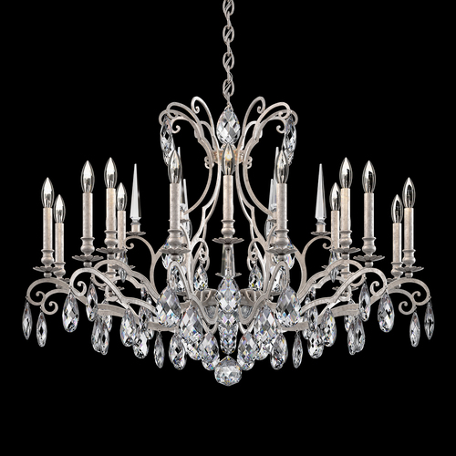 Schonbek Lighting Renaissance Nouveau Antique Silver Crystal Chandelier by Schonbek Lighting RN3892N-48H