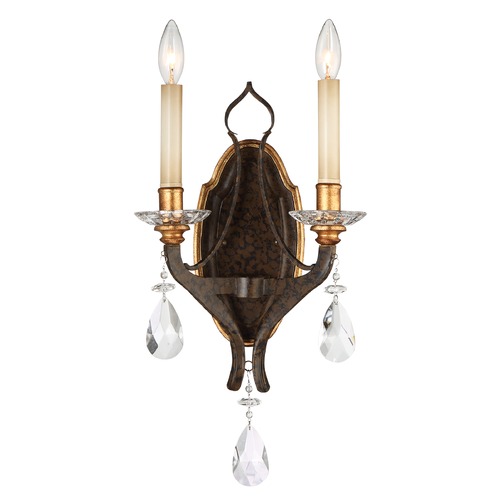 Metropolitan Lighting Chateau Nobles Raven Bronze with Sunburst Gold Sconce by Metropolitan Lighting N6452-652