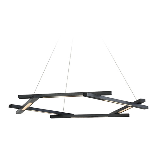 Modern Forms by WAC Lighting Metric 38-Inch LED Pendant in Black by Modern Forms PD-43738-BK