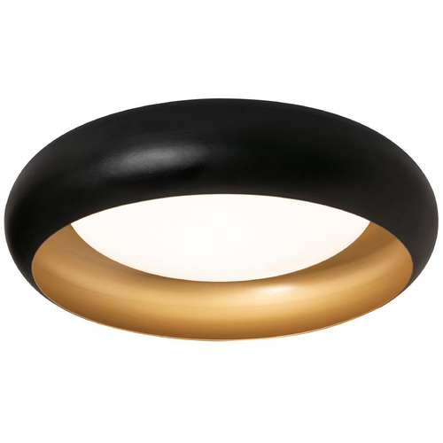 AFX Lighting Afx Lighting Kayce Black & Gold LED Flushmount Light KYCF15LAJD1BK