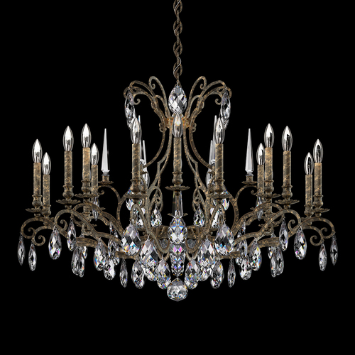 Schonbek Lighting Renaissance Nouveau Heirloom Bronze Crystal Chandelier by Schonbek Lighting RN3892N-76H