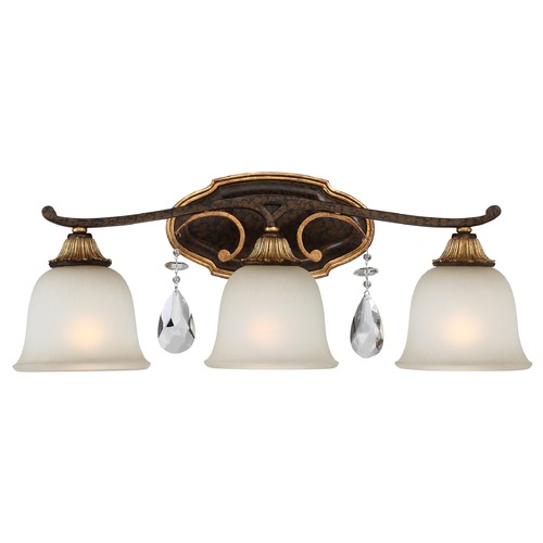 Metropolitan Lighting Chateau Nobles Raven Bronze with Sunburst Gold Bathroom Light by Metropolitan Lighting N1463-652