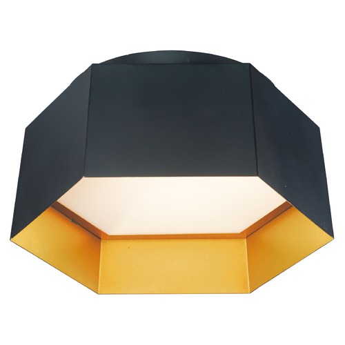 Maxim Lighting Honeycomb Black & Gold LED Flush Mount by Maxim Lighting 30330BKGLD