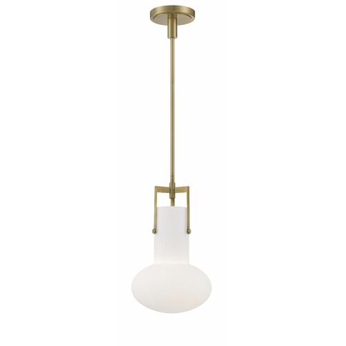Norwell Lighting Izel Teardrop 10-Inch Pendant in Antique Brass 4641-AN-MO