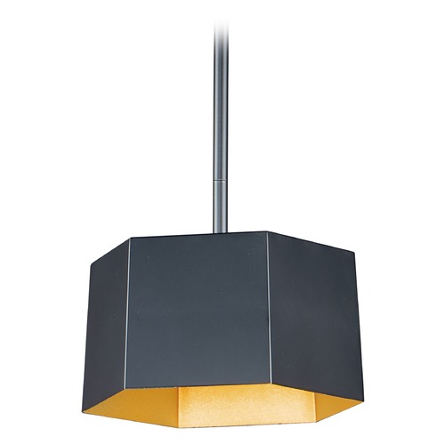 Maxim Lighting Honeycomb Black & Gold LED Mini Pendant by Maxim Lighting 30331BKGLD
