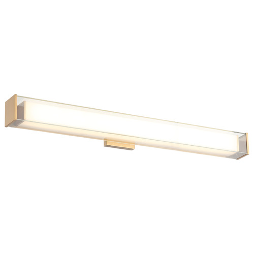 Matteo Lighting Cardenne Aged Gold Brass LED Vertical Bathroom Light by Matteo Lighting S04432AG
