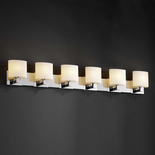 Justice Design Group Fusion Collection Bathroom Light by Justice Design Group FSN-8926-30-OPAL-CROM