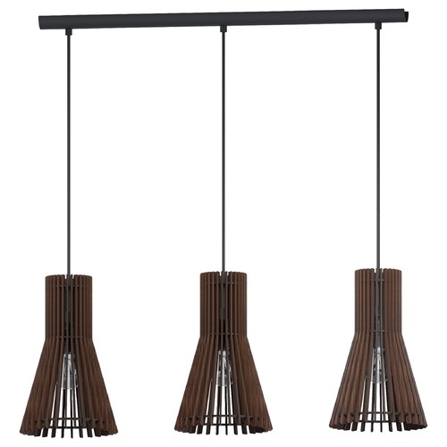Eglo Lighting Atenza Matte Nickel Multi-Light Pendant with Bell Shade by Eglo Lighting 96702A