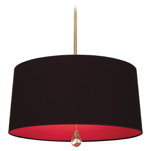 Robert Abbey Lighting Williamsburg Custis Modern Brass Pendant by Robert Abbey BN339
