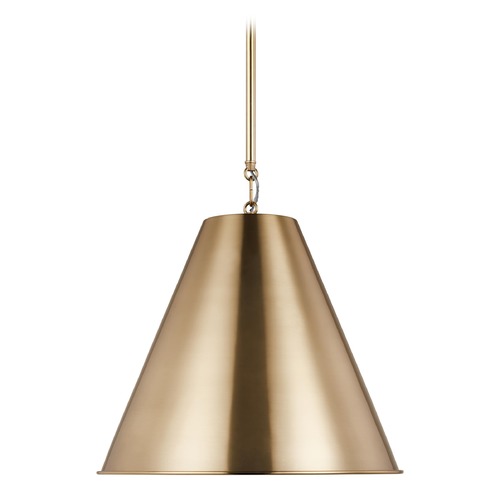 Visual Comfort Studio Collection Gordon 15.75-Inch Satin Brass Mini Pendant by Visual Comfort Studio 6585101-848
