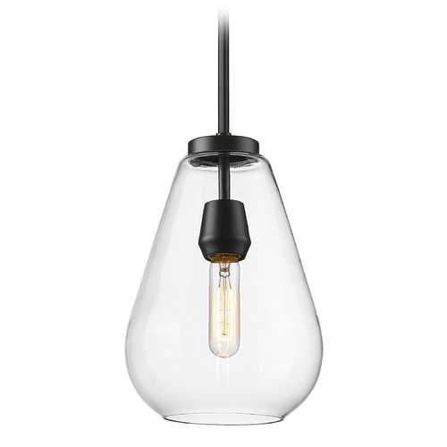 Z-Lite Z-Lite Ayra Matte Black Mini-Pendant Light with Bell Shade 488P8-MB