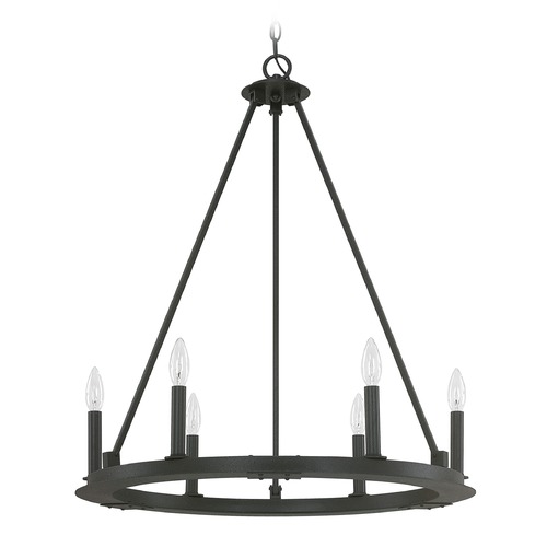 Capital Lighting Pearson 26-Inch Chandelier in Black Iron by Capital Lighting 4916BI-000