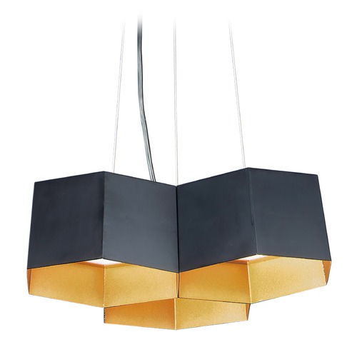 Maxim Lighting Honeycomb Black & Gold LED Chandelier by Maxim Lighting 30334BKGLD