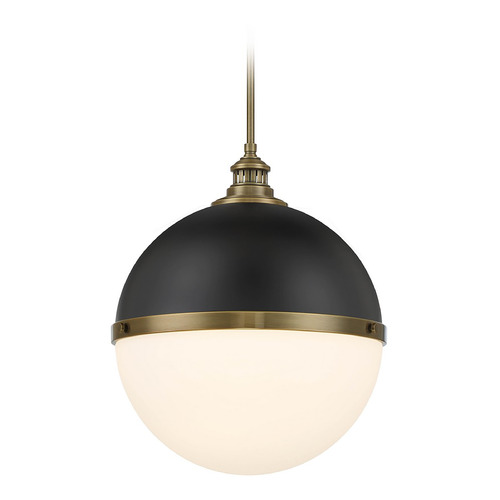 Minka Lavery Minka Lavery Vorey Coal & Oxidized Aged Brass Outdoor Hanging Light 6606-885