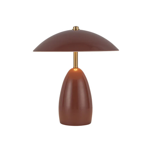Alora Lighting Alora Lighting Poppy Burgundy LED Table Lamp with Bowl / Dome Shade TL437409BGD