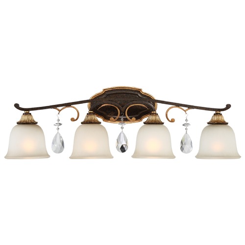 Metropolitan Lighting Chateau Nobles Raven Bronze with Sunburst Gold Bathroom Light by Metropolitan Lighting N1464-652