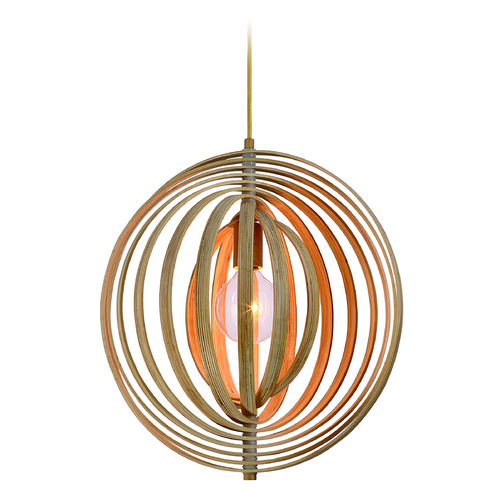 Eurofase Lighting Abruzzo 17.25-Inch Pendant in Natural Wood by Eurofase Lighting 31874-014