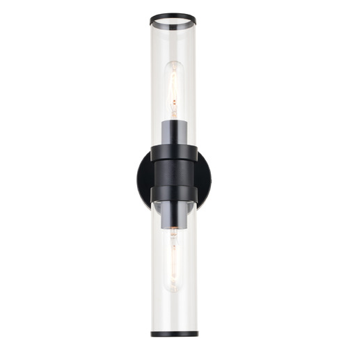 Vaxcel Lighting Vaxcel Lighting Levitt Black Vertical Bathroom Light W0439