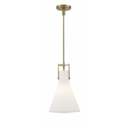Norwell Lighting Izel Tapered 12-Inch Pendant in Antique Brass 4661-AN-MO