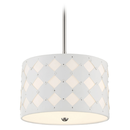 George Kovacs Lighting Patchwork 16-Inch Pendant in Polished Nickel by George Kovacs P5339-613