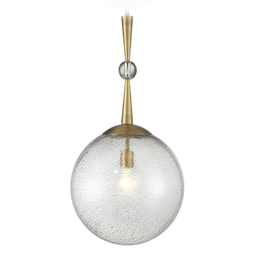 Minka Lavery Minka Lavery Populuxe Oxidized Aged Brass Pendant Light with Globe Shade 1337-923