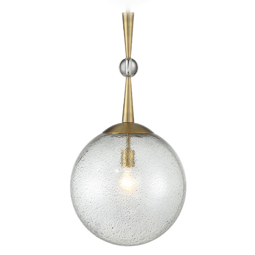 Minka Lavery Minka Lavery Populuxe Oxidized Aged Brass Pendant Light with Globe Shade 1338-923