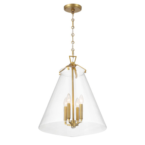 Crystorama Lighting Voss 4-Light Pendant in Luxe Gold by Crystorama Lighting VSS-7018-LG
