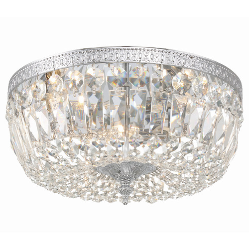 Crystorama Lighting Crystorama Lighting Ceiling Mount Polished Chrome Flushmount Light 714-CH-CL-SAQ