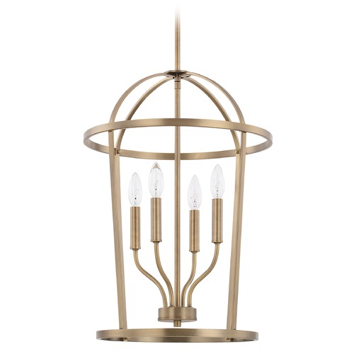 HomePlace by Capital Lighting Greyson 16-Inch Wide Pendant in Aged Brass by HomePlace by Capital Lighting 528541AD