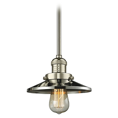 Innovations Lighting Railroad Polished Nickel Mini Pendant by Innovations Lighting 201S-PN-M1