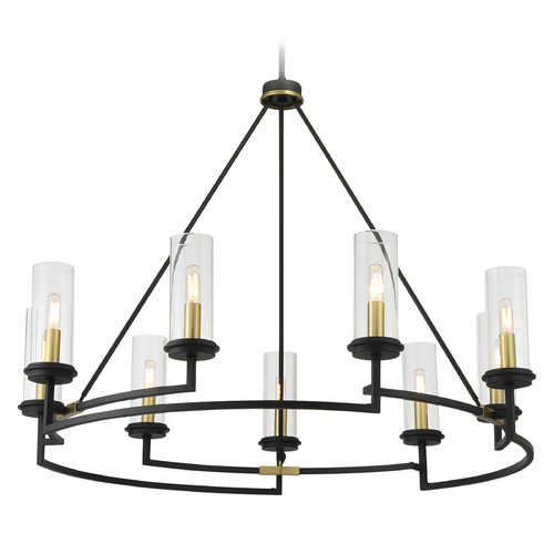 Minka Lavery Minka Lavery Hillstone Sand Coal & Soft Brass Chandelier 3209-781
