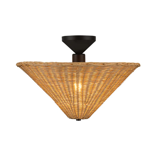 Alora Lighting Alora Lighting Bridgette Matte Black Semi-Flushmount Light SF497016MBRA