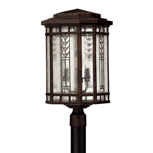 Hinkley Post Light with Copper Glass in Regency Bronze by Hinkley Lighting 2241RB