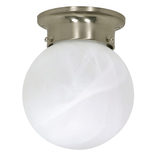 Nuvo Lighting 6-Inch Globe Flush Mount in Brushed Nickel by Nuvo Lighting 60/257