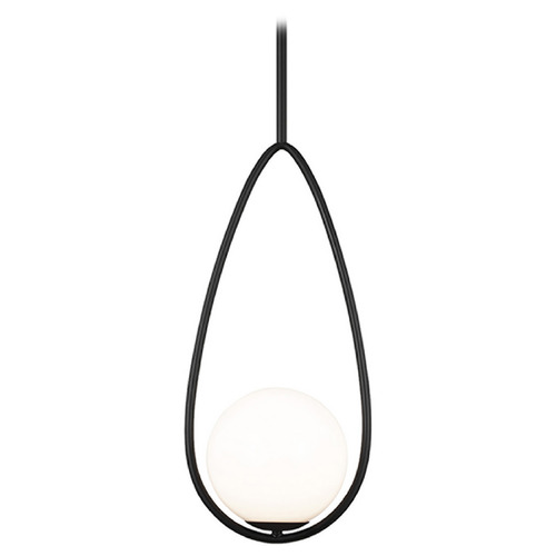 Visual Comfort Studio Collection Visual Comfort Studio Collection Galassia Midnight Black Mini-Pendant Light with Globe Shade AEP1001MBK