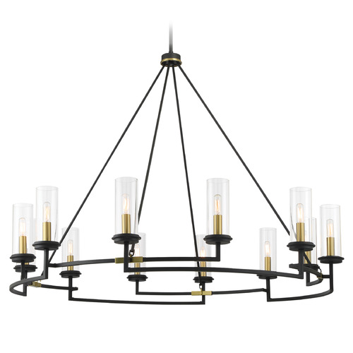 Minka Lavery Minka Lavery Hillstone Sand Coal & Soft Brass Chandelier 3207-781