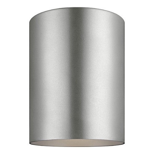 Visual Comfort Studio Collection Outdoor Cylinders Painted Brushed Nickel LED Flush Mount by Visual Comfort Studio 7813897S-753