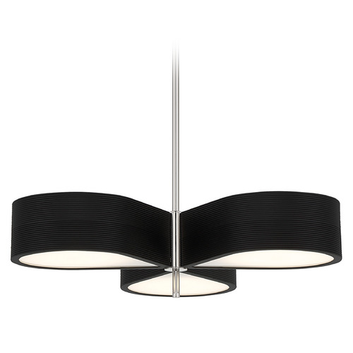George Kovacs Lighting Side Step 3-Light LED Chandelier in Polished Nickel by George Kovacs P5345-572-L