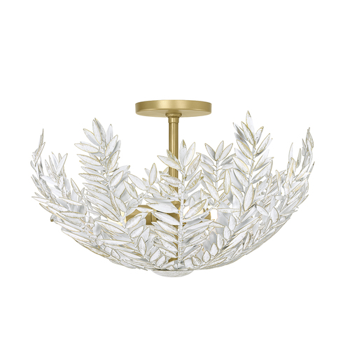 Eurofase Lighting Jalore 3-Light 22-Inch Semi-Flush in Gold & White by Eurofase Lighting 46437-020