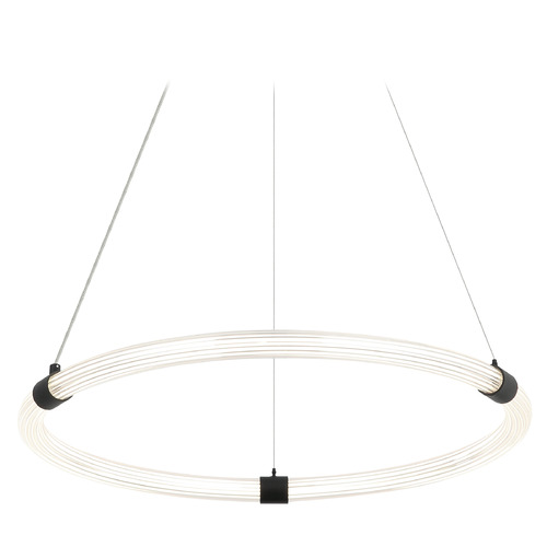Matteo Lighting Inkara Matte Black LED Pendant by Matteo Lighting C34824MB