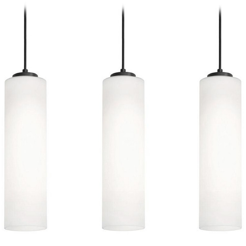 AFX Lighting Afx Lighting Leo Black Multi-Light Pendant with Cylindrical Shade LEOP0412MBBKLNR3