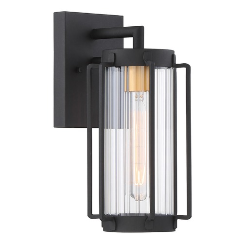 Minka Lavery Avonlea Sand Black with Gold Socket Outdoor Wall Light by Minka Lavery 72731-66G