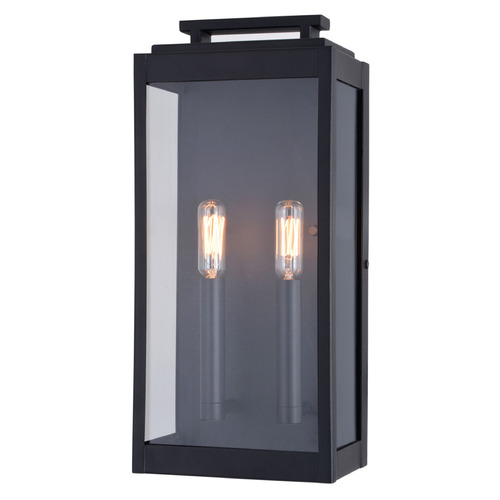 Vaxcel Lighting Vaxcel Lighting Hampton Textured Black Outdoor Wall Light T0706