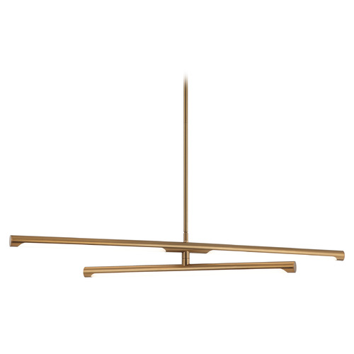 Matteo Lighting Novelle Aged Gold Brass LED Pendant by Matteo Lighting C31454AG