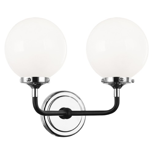 Matteo Lighting Particles Black & Chrome Sconce by Matteo Lighting W58202CHOP