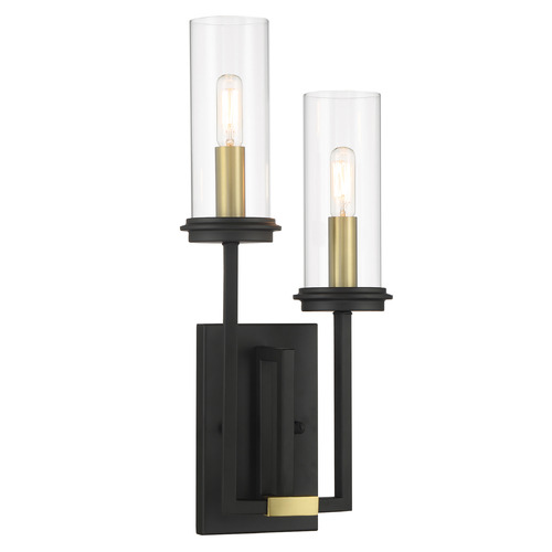 Minka Lavery Minka Lavery Hillstone Sand Coal & Soft Brass Sconce 3202-781