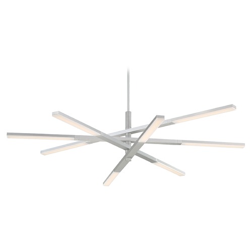 Modern Forms by WAC Lighting Stacked 48-Inch LED Chandelier in Brushed Aluminum by Modern Forms PD-50748-AL