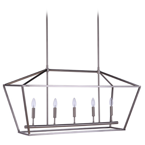 Craftmade Lighting Flynt II Brushed Polished Nickel Linear Light by Craftmade Lighting 56375-BNK