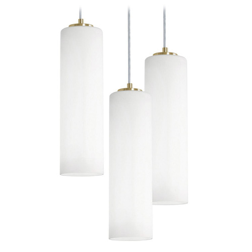 AFX Lighting Afx Lighting Leo Light Antique Brass Multi-Light Pendant with Cylindrical Shade LEOP0412MBLBRND3
